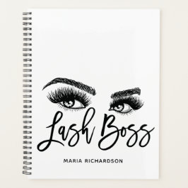 Agenda Lash Boss Makeup Eyebrow Olhos Lashes Rosa Dourado