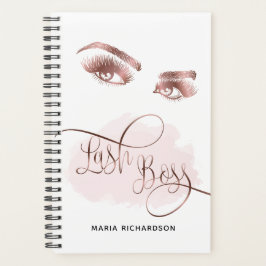 Agenda Lash Boss Makeup Eyebrow Olhos Lashes Rosa Dourado