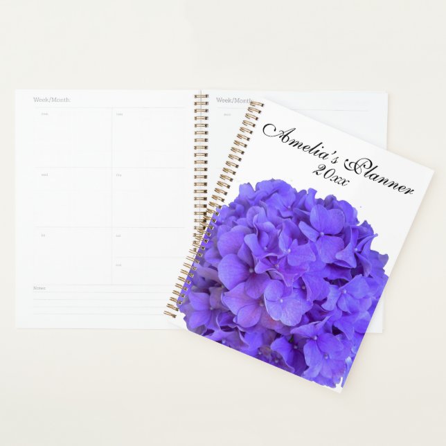 Agenda Lavanda de flores púrpuras florais (Exibição)