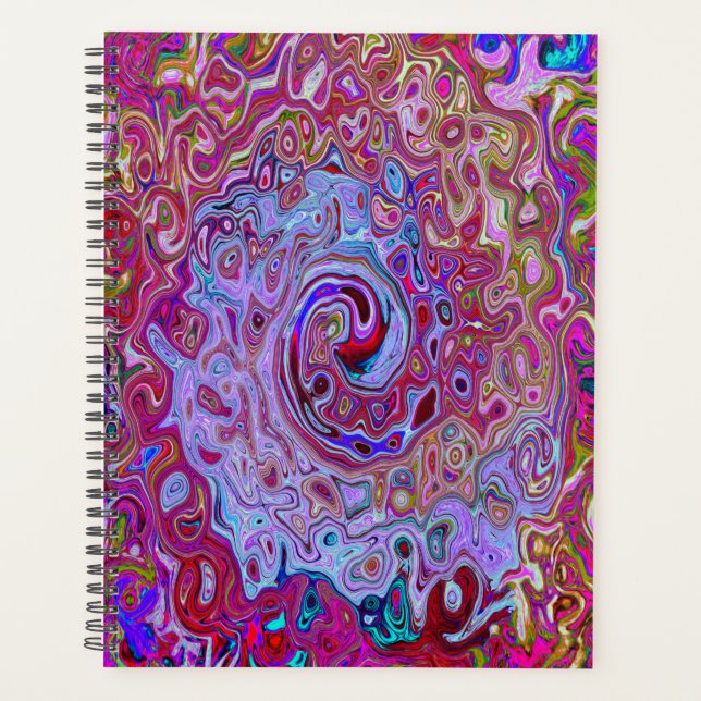 Agenda Lavanda do Abstrato do entalhe retrógrado e espira (Frente)