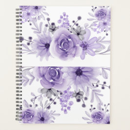 Agenda Lavanda Elegante Cor Floral Roxa