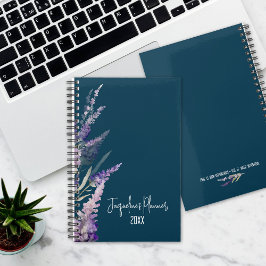 Agenda Lavanda Floral Azul Botânico Anual