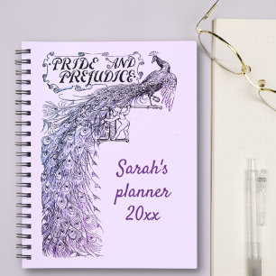 Agenda Lavanda Orgulho e Preconceito Nome Peacock