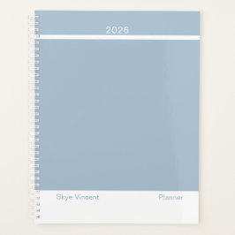 Agenda Layout Moderno Azul Empoeirado Grande