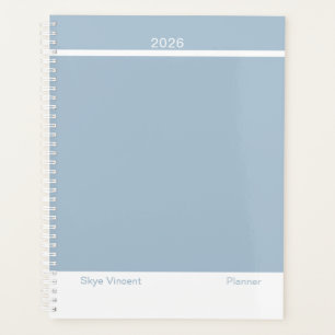 Agenda Layout Moderno Azul Empoeirado Grande