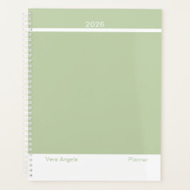 Agenda Layout Moderno Verde Salvia Grande