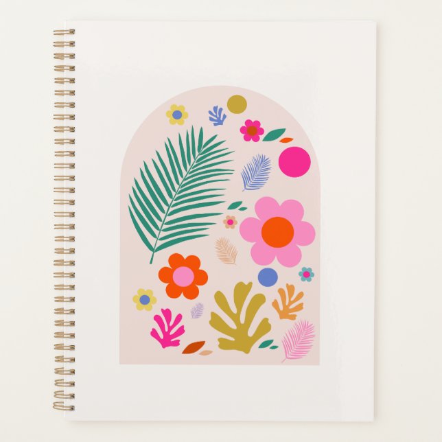 Agenda Le Jardin 04 Retro Flowers Modern Floral (Frente)