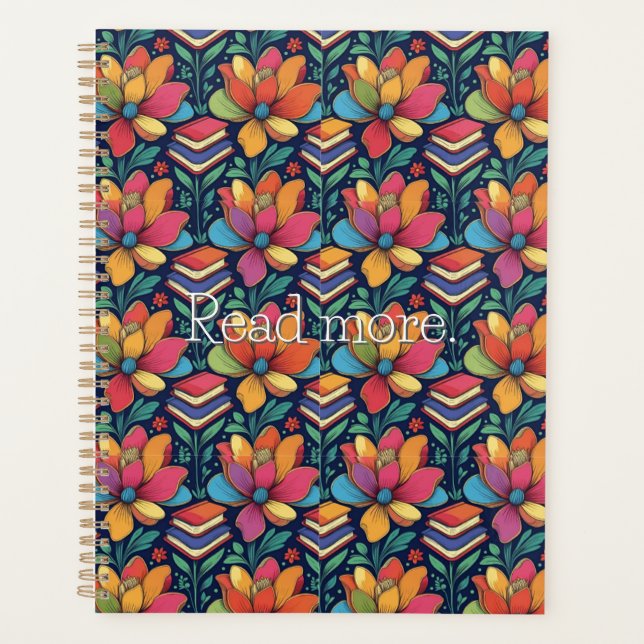 Agenda Leia mais com flores (Frente)