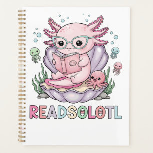 Agenda Leitura Axolotl cor-de-rosa