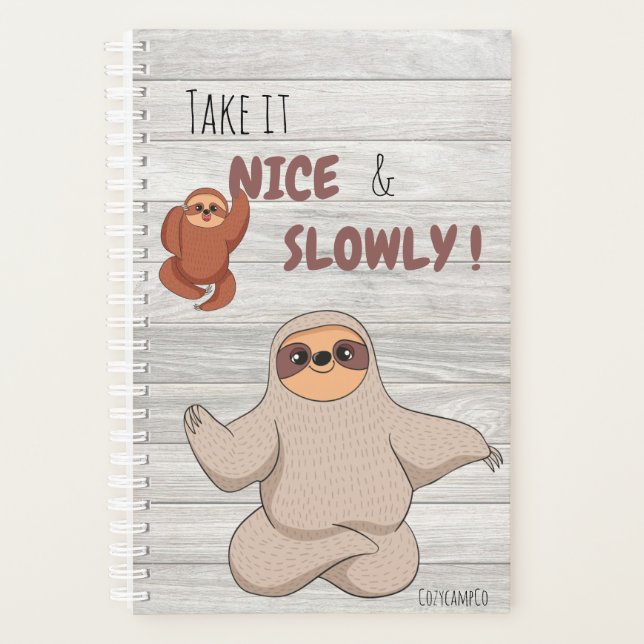 Agenda LENTAMENTE! - Sloth Planner (Frente)