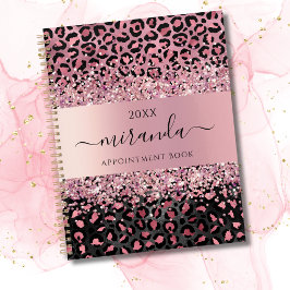 Agenda Leopard Animal Cheetah Black Pink Beauon
