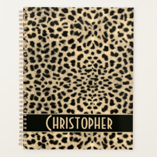 Agenda Leopard Skin Spots Adicionar Nome Personalizar