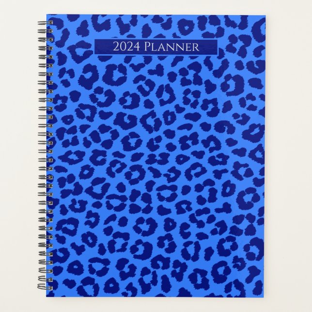 Agenda Leopardo Selvagem - Azul de Impressão (Frente)