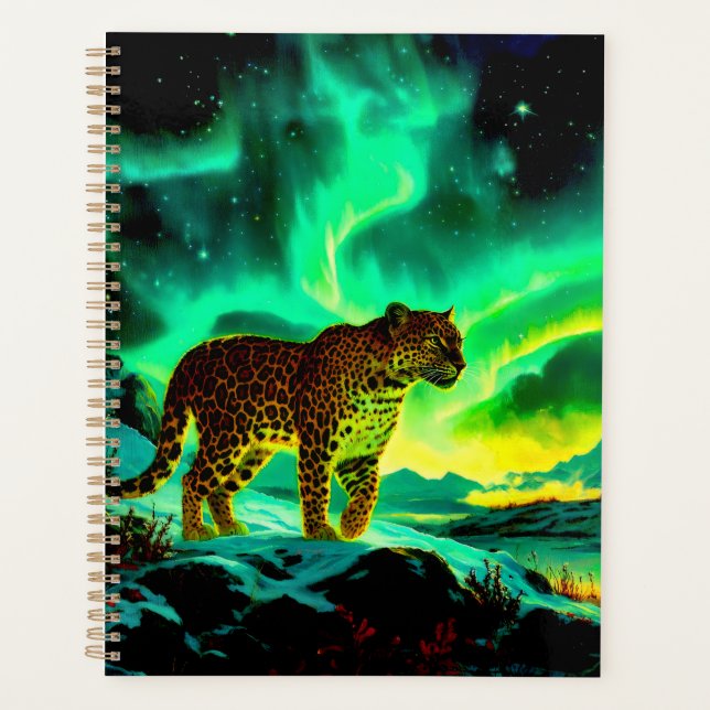 Agenda Leopardo Sob a Aurora Boreal (Frente)