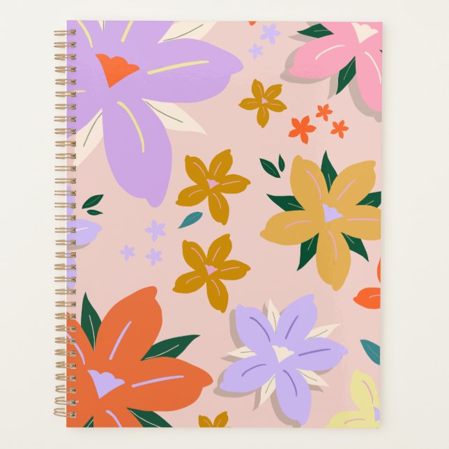Agenda Les Fleurs 04 Retro Colorful Floral (Frente)