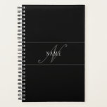 Agenda Letra branca de Cinzas Negra Editável de Script El<br><div class="desc">Design de texto elegante,  personalize como quiser!</div>