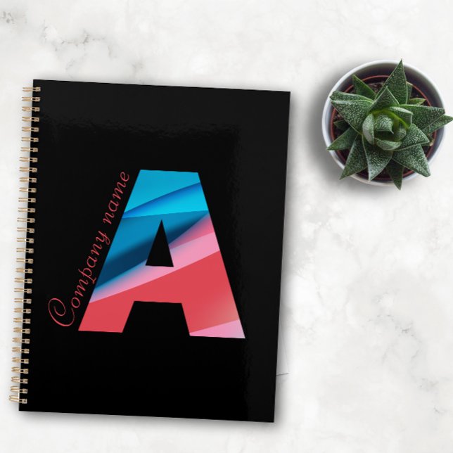 Agenda Letra elegante e moderna A preta Planner (Criador carregado)