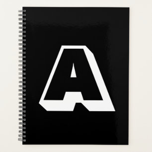 Agenda Letra monográfica inicial personalizada branca e p