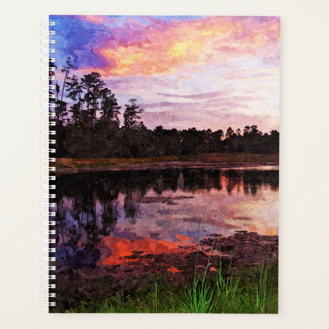 Agenda Lg Planner Sunset no Pond (Frente)