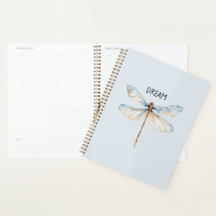 Agenda Libélula do Sonho Branco Azul