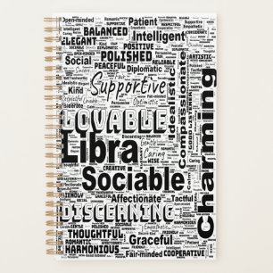 Agenda Libra Zodiac Word Cloud Inspiração