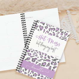 Agenda Lilac Leopard Imprima Mess Quente Fazendo Meu Melh
