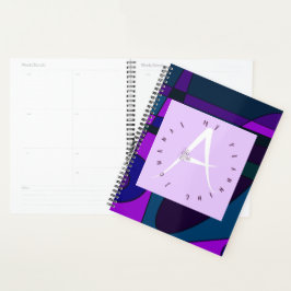 Agenda Lilac - Letra A Surf Indigo