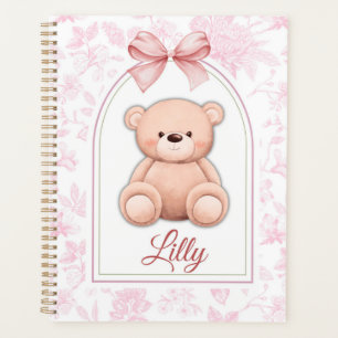 Agenda Lilly Design de Enfermeiro de Urso Rosa Personal