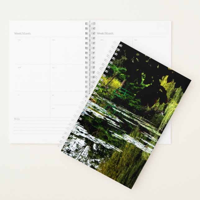 Agenda Lily Pond de Monet com Willows, Giverny, França (Exibição)