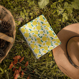 Agenda Limões de aquarelas - amarelo e verde