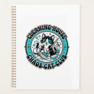 Agenda Limpeza Casa Caos Gato Amante de Pets Camisa Arte