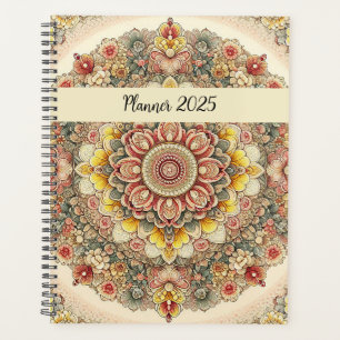 Agenda Linda Coloração Espiritual Mandala Vintage