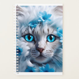 Agenda Linda e colorida planejadora azul design de Cat