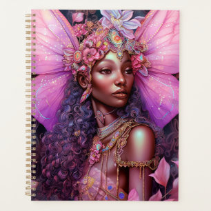 Agenda Linda Fada Negra Fantástica Arte