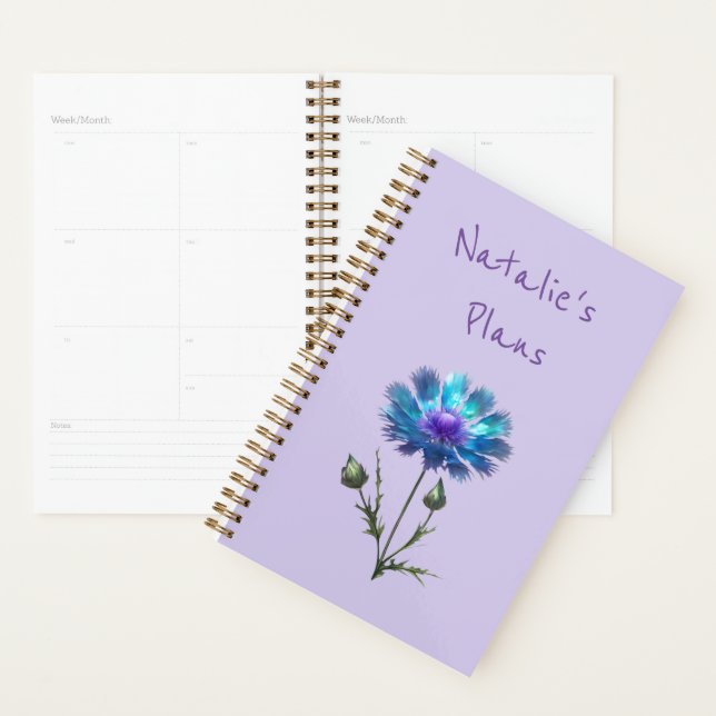Agenda Linda Flor Azul (Exibição)