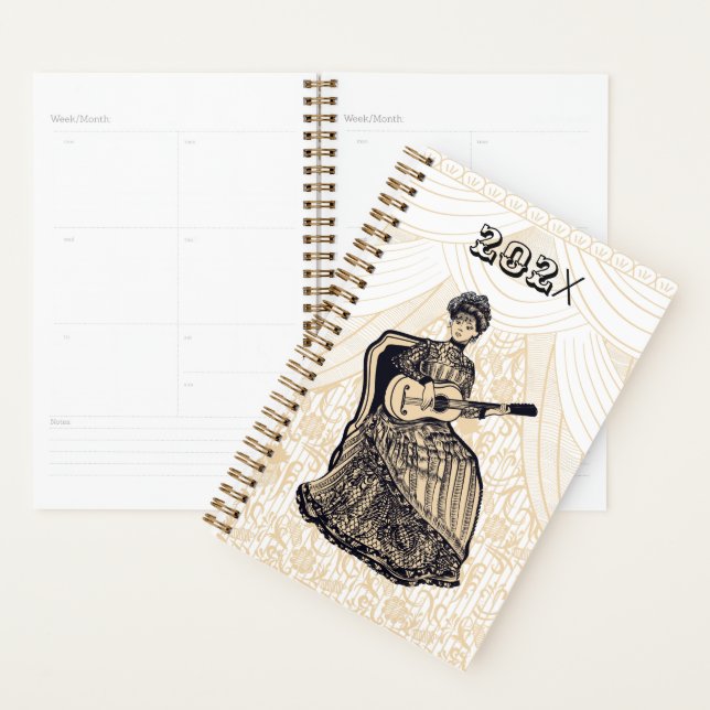 Agenda Linda senhora com violão (Exibição)