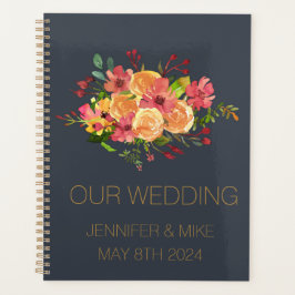 Agenda Lindas flores de aquarela design