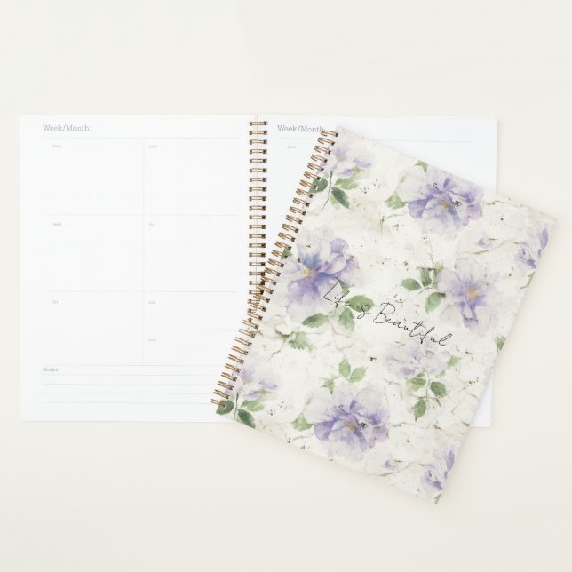Agenda Lindas Flores de Lavanda Roxa   (Exibição)