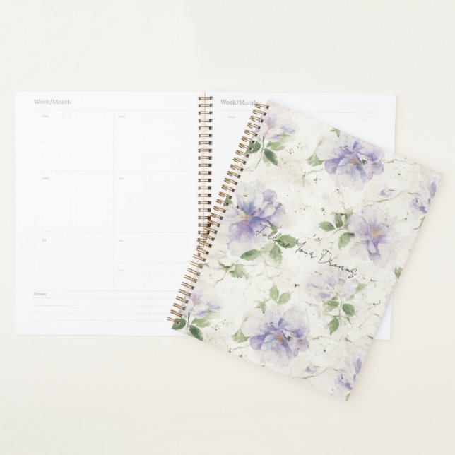 Agenda Lindas Flores de Lavanda Roxa (Exibição)