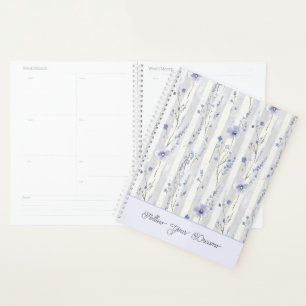 Agenda Lindas Listras Florais de Lavanda Chic