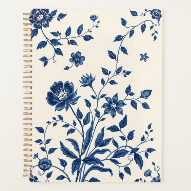 Agenda Lindo Impressão de Porcelana Blue Willow (Frente)