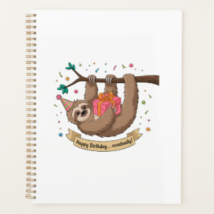 Agenda Lindos Macacos Preguiça Divertidos Feliz Aniversár