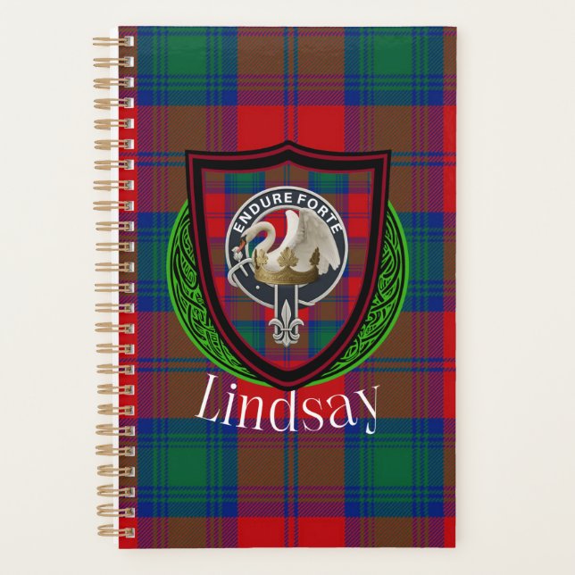 Agenda Lindsay Scottish Clan Tartan & Crest (Frente)