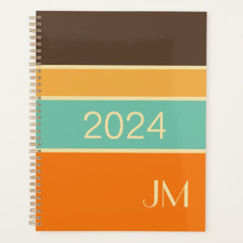 Agenda Linhas de estilo retrorreflector horizontal colori