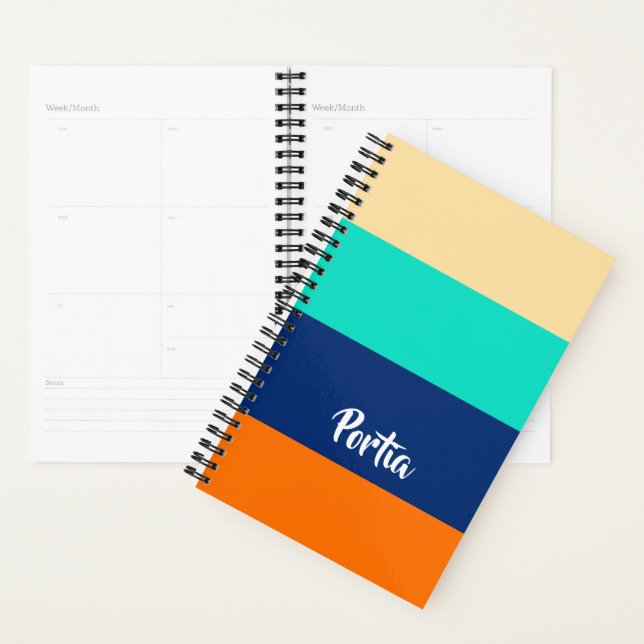 Agenda Linhas multicores com padrão (Exibição)