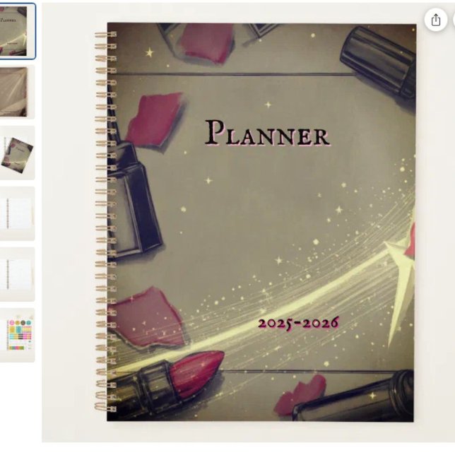 Agenda Lipstick de estilo retro (Add year/month)
