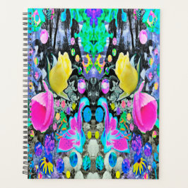 Agenda Lírio Stargazer, Rosa e Hibisco Rosa Colagem