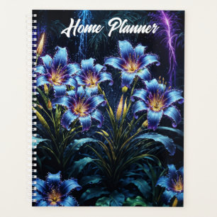 Agenda Lírios luminosos vibrantes, jardim de fantasia flo