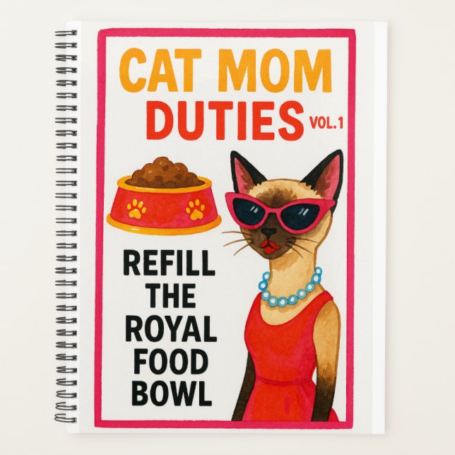 Agenda Lista de tarefas da Mamãe do Gato  (Frente)