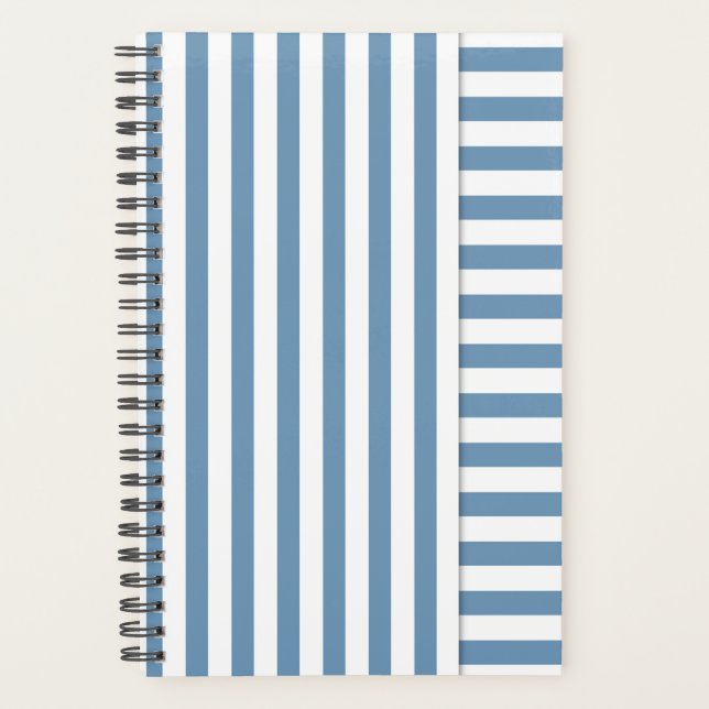 Agenda listrado azul (Frente)